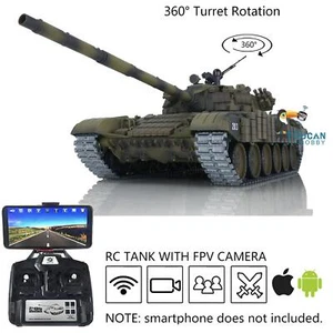 Heng Long 1:16 7.0 Metall RC Kampfpanzer FPV T72 3939 360° Turret Armor FPV - Bild 1 von 12