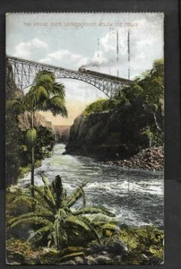 RHODESIA, POSTAL, PUENTE SOBRE CATARATAS VICTORIA, USADO EN AUSTRALIA, POR G.B.&C0 - Imagen 1 de 1