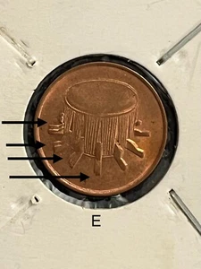 (JC) Malaysia 1 Sen 2004 Error Double Die Obverse DDO Kaki Sotong- AUNC (E) - Picture 1 of 2