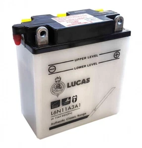 L6N11A-3A-1 Lucas Motorcycle Battery 6V 11Ah (6N11A3A1) - Picture 1 of 6
