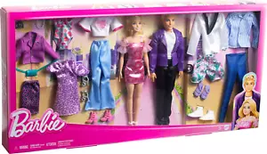 Barbie Doll and Ken Doll Fashion Set with Clothes and Accessories - Foto 1 di 14