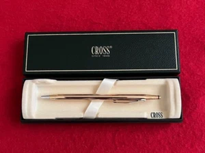 CROSS Classic century 18K Gold plating Black Ballpoint Pen wz/Box&Refill&Booklet - Picture 1 of 17