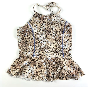 Hobie Girl’s Animal Print Tankini Top Size 10 - Picture 1 of 2