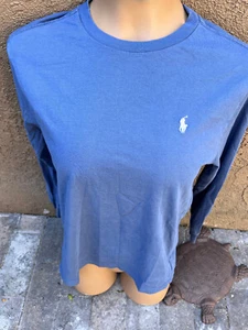 Polo Ralph Lauren Slate Blue Long Sleeve Tshirt - Unisex Kids L 14/16 - Picture 1 of 8