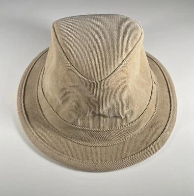 Hempys Fedora Hat Khaki Corduroy Tan Large 50-55cm Bucket Hat Hemp Made USA - Image 1 of 4