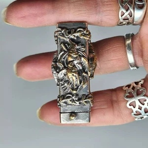 Antique Silver Plated Vesta Case Match Safe Holder Hunting Shooting Related - Picture 1 of 10