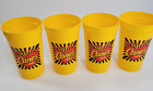 Raising Canes Yellow One Love 24 oz Plastic Reusable Cup Lot of 4 Local Ohio NEW