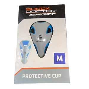 Shock Doctor Sport Protective Cup Blue/White Medium For Baseball Hockey Lacrosse - Picture 1 of 6