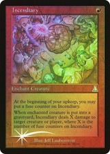 MTG - Urza's Destiny FOIL Incendiary!  Slightly Played!  FREE SHIPPING!