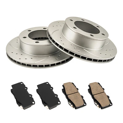 Pastillas de freno delanteras perforadas para Toyota Tacoma 1999-2004 Foto 1 de 4