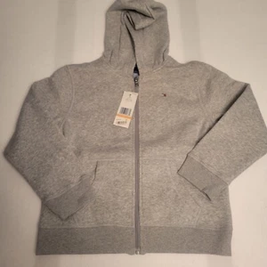 Tommy Hilfiger Kids Boys Full Zip Hoodie Sweatshirt Jacket Size 7 Gray NWT - Picture 1 of 5