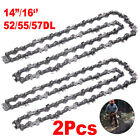 2Pcs 14/16" Chainsaw Saw Chain Chains Blade Pitch 0050 Gauge 3/8" Drive Links?