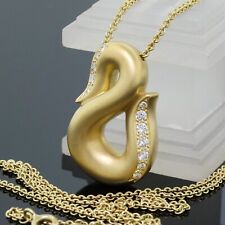 Angela Cummings Tiffany & Co. Diamond Pendant Chain Necklace 18K Yellow Gold