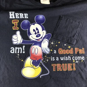 Mickey Mouse Shirt Mens Small Blue Jerry Leigh Upside Down Pocket Disney SKU250 - Picture 1 of 10