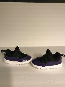 2019' Nike Air Jordan XI Little Flex "Black/Court Purple Infant Toddler No Box 