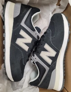 New Balance 574 NB Suede Black Ivory Men Unisex Casual Lifestyle Shoes U574LL2-D - Picture 1 of 6