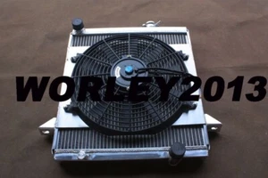 Aluminum radiator + fan for Triumph TR6 1969-1974 / TR250 1967 1968 - Picture 1 of 6