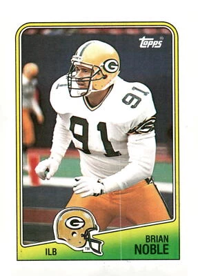 1988 Topps #321 Brian Noble Green Bay Packers Football Card - Image 1 of 2