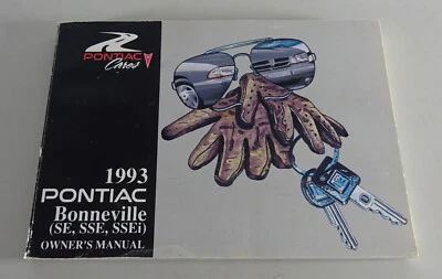 Manuale Dell'Owner / Manuale Pontiac Bonneville (SE, SSE, SSEi) Anno 1993 - Immagine 1 di 2