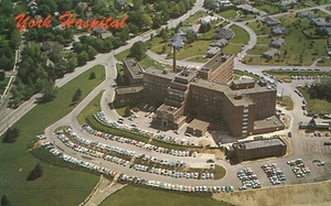 York Hospital York Pennsylvania Luftbild Postkarte - Bild 1 von 2