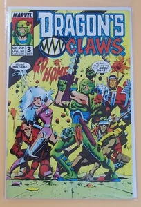 Dragon's Claws Vol. 1 No. 3. Sept. 1988. Marvel Comics Death Hand. Copper Age. - Picture 1 of 8