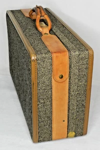 Vintage Hartmann kleiner Übernachtungskoffer Kombischloss Ledergriff & Akzente - Bild 1 von 11