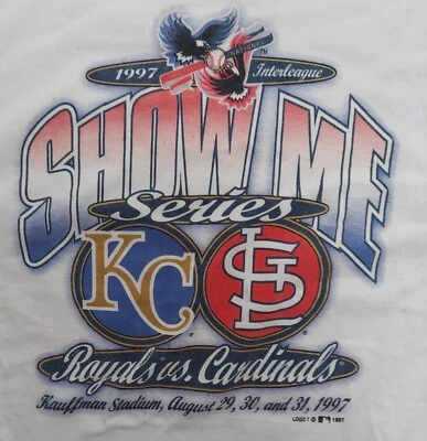 Vintage Kansas City Royals Shirt St. Louis Cardinals Show Me Series 90s Baseball - Image 1 of 4