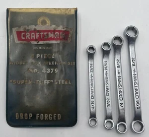 Vintage Sears Craftsman Tools USA No. 9 4379 Midget Box End Wrench Set 4 Pieces - Bild 1 von 3
