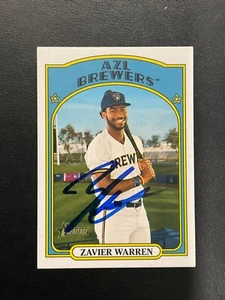 Zavier Warren Signed Card 2021 Topps Heritage In Person Autograph (IP) Auto - Picture 1 of 2