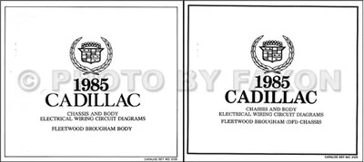1985 Cadillac Fleetwood Brougham Gas Foldout Cavi Diagramma Colore Set Elettrico - Immagine 1 di 2