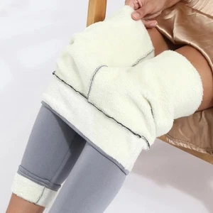 High Waist Winter Keep Warm Thicken Leggings Pants Velvet Cold Resistant Pants - Picture 1 of 16