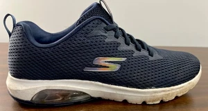 Skechers 9 1/2M Go Walk SKETCH AIR Slip On Faux Lace Women’s Athletic Navy Shoes - Picture 1 of 8