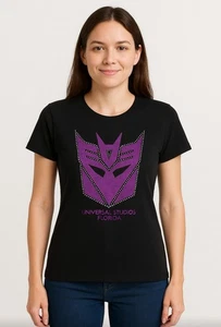 Neu Transformers Decepticon Shield T-Shirt XL Universal Studios Strass - Bild 1 von 8