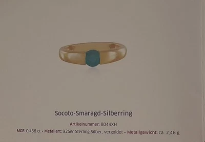 Juwelo Socoto Smaragd Silberring Größe 17 - Bild 1 von 4