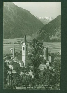MALLES (BZ) IL PAESE IN VAL VENOSTA CON LA CHIESA E LA TORRE VIAGGIATA ANNO 1957 - Foto 1 di 2