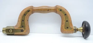 Marples Sons Hibernia Sheffield Brass Plate Woodworking Brace Tool Antique Vtg - Picture 1 of 24