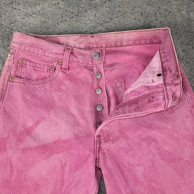 Jeans De Colección Levis 501 Para Hombre 30x36 Rosa 501-0648 Botón Mosca Hecho en EE. UU. 90s 1995 Foto 1 de 4