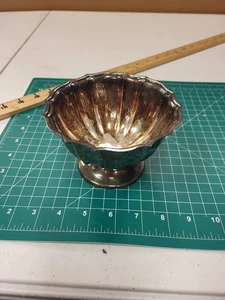 Vintage Silver Plate Candy Dish Bowl Footed Decor Serving Tableware Chippendale - Picture 1 of 8
