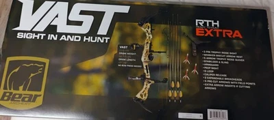 BEAR VAST RTH EXTRA Compound Bow Kit W/ 3-Pin Sight AV04A2X0A7R EXTRAS - Image 1 of 4