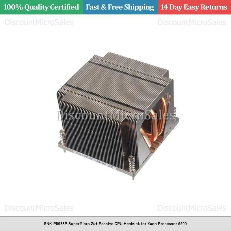 Disipador térmico CPU pasivo SNK-P0038P SuperMicro 2u+ para procesador Xeon 5500 Foto 1 de 1