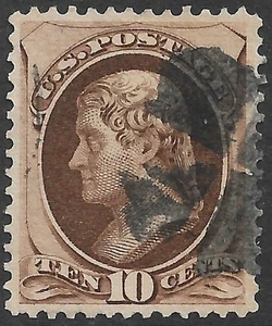 Estados Unidos #161 10c. Edición Jefferson usada extra fina - Imagen 1 de 2
