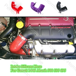 Abarth 500 595 695 w/ Garrett 1446 Turbo Intake Silicone Elbow Hose All Color - Picture 1 of 14