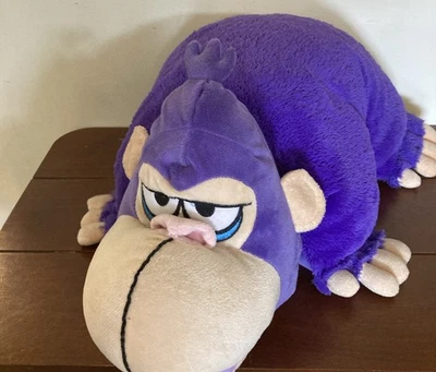Travesseiro de pelúcia roxo macaco macaco gorila pelúcia animal de estimação 20"" - Imagem 1 de 4