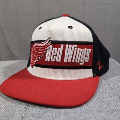 Detroit Red Wings Flat Bill SnapBack Hat Cap Zephyr Adjustable  - Image 1 of 4