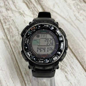 Casio Pro Trek PRW-2500-1JF Tough Solar Watch Black Digital Used working from JP - Picture 1 of 24
