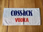 Cossack Vodka Vintage Beer Towel. Bar Towel is from 1970s/1980s.