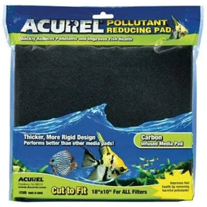 Acurel Carbon Infused Media Pad 10” x 18" Aquarium Water Color & Odor Filter Pad - Picture 1 of 2
