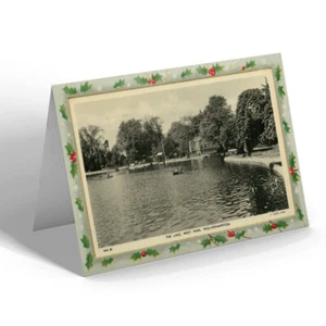 CHRISTMAS CARD Vintage Staffordshire - The Lake, West Park, Wolverhampton - Picture 1 of 1