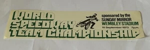 Vintage 1973 World Speedway Team Championship - Wembley Stadium Werbung - Bild 1 von 3