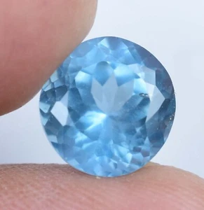 4.40 Ct Natural Bi-Color Parti Sapphire Flawless Round Certified Loose Gemstone - Picture 1 of 5